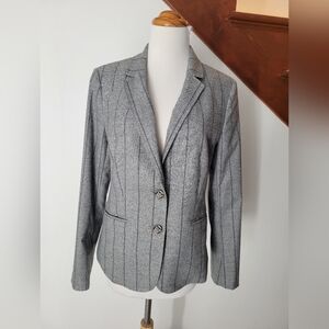 Banana Republic Gray Pinstripe Blazer Women's Size 8 Business Casual